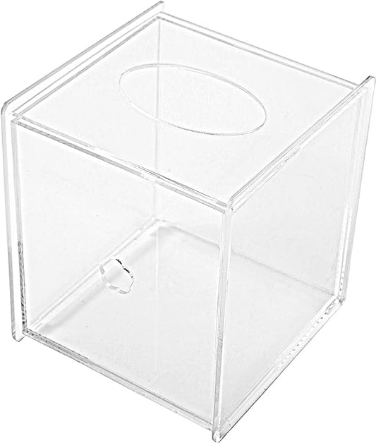 Yarn Holder Clear Plastic Tissue Box Small