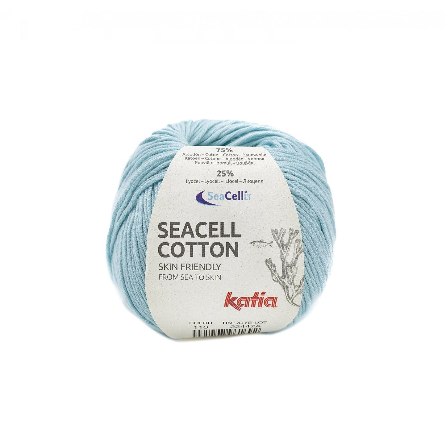 Seaweed (Lyocell) Cotton Blend: SeaCell by Katia Premium Yarn